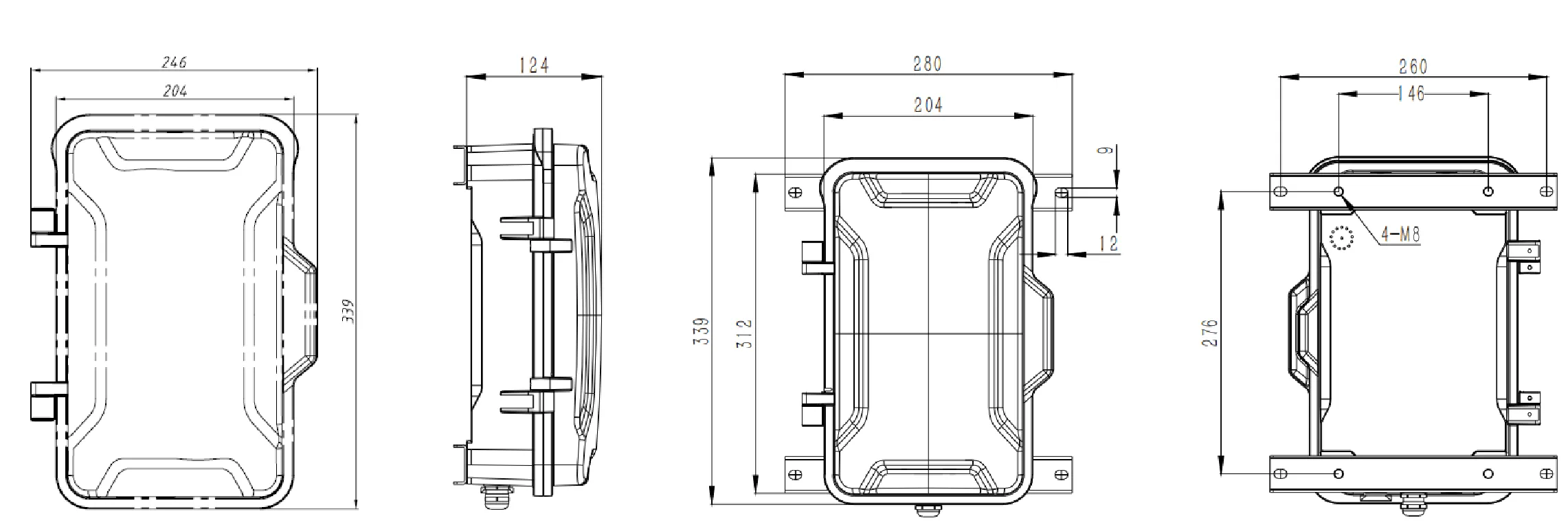 JR101-FK-HB-SIP Dimensions