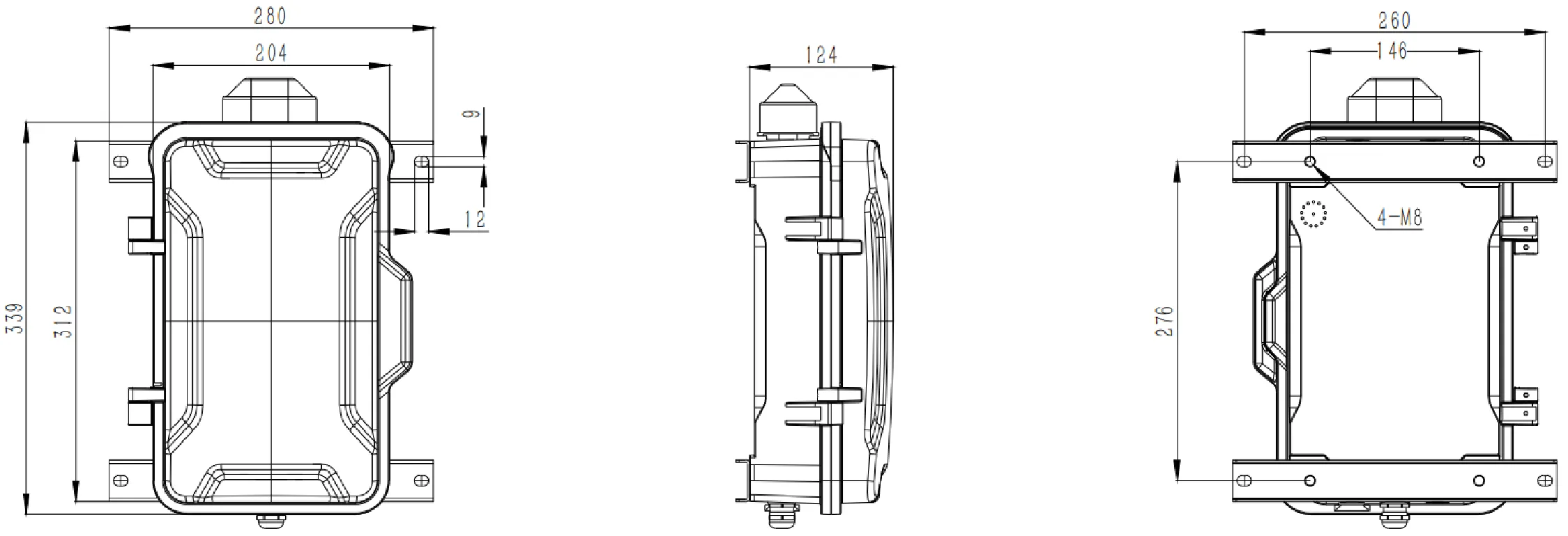 JR101-FK-L-4G Dimensions