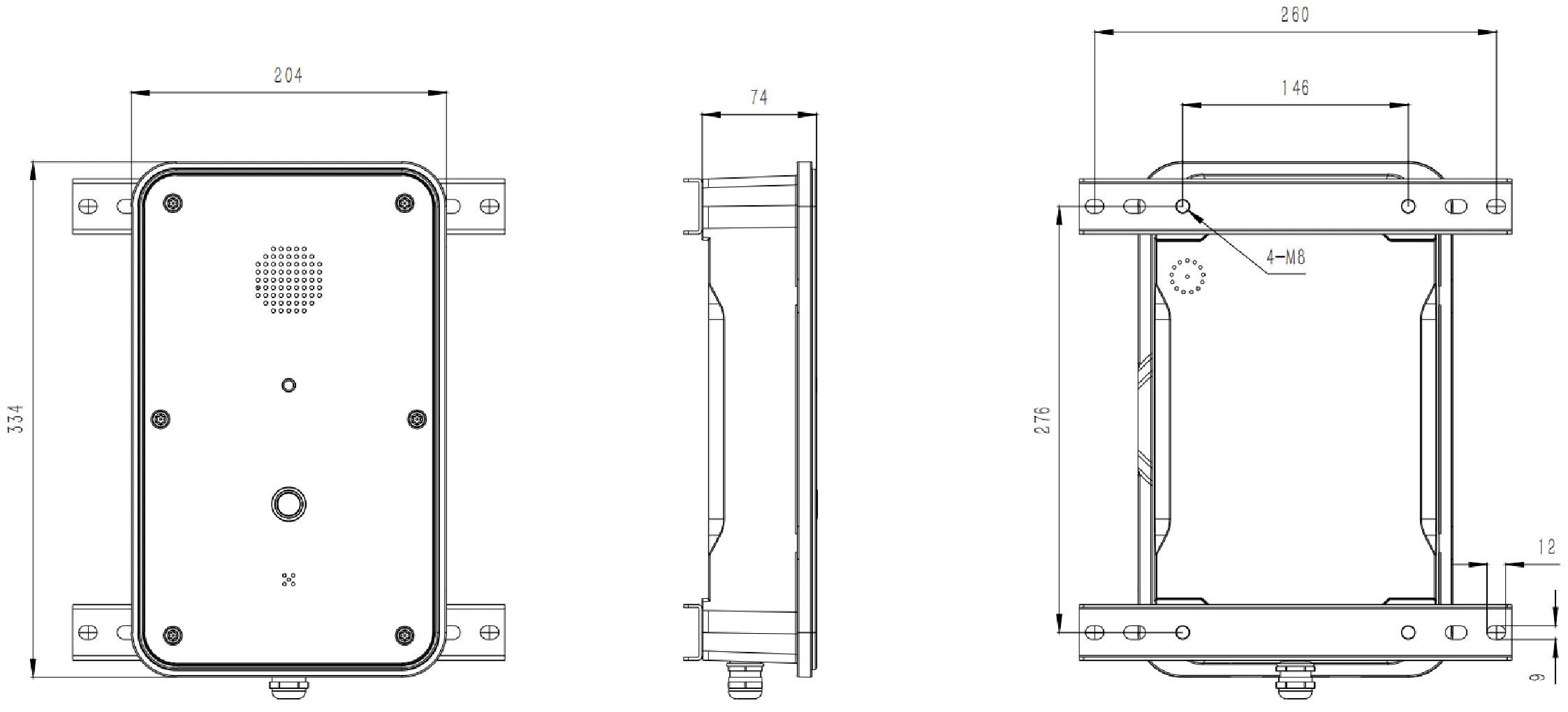 JR104-SC-SIP Dimensions