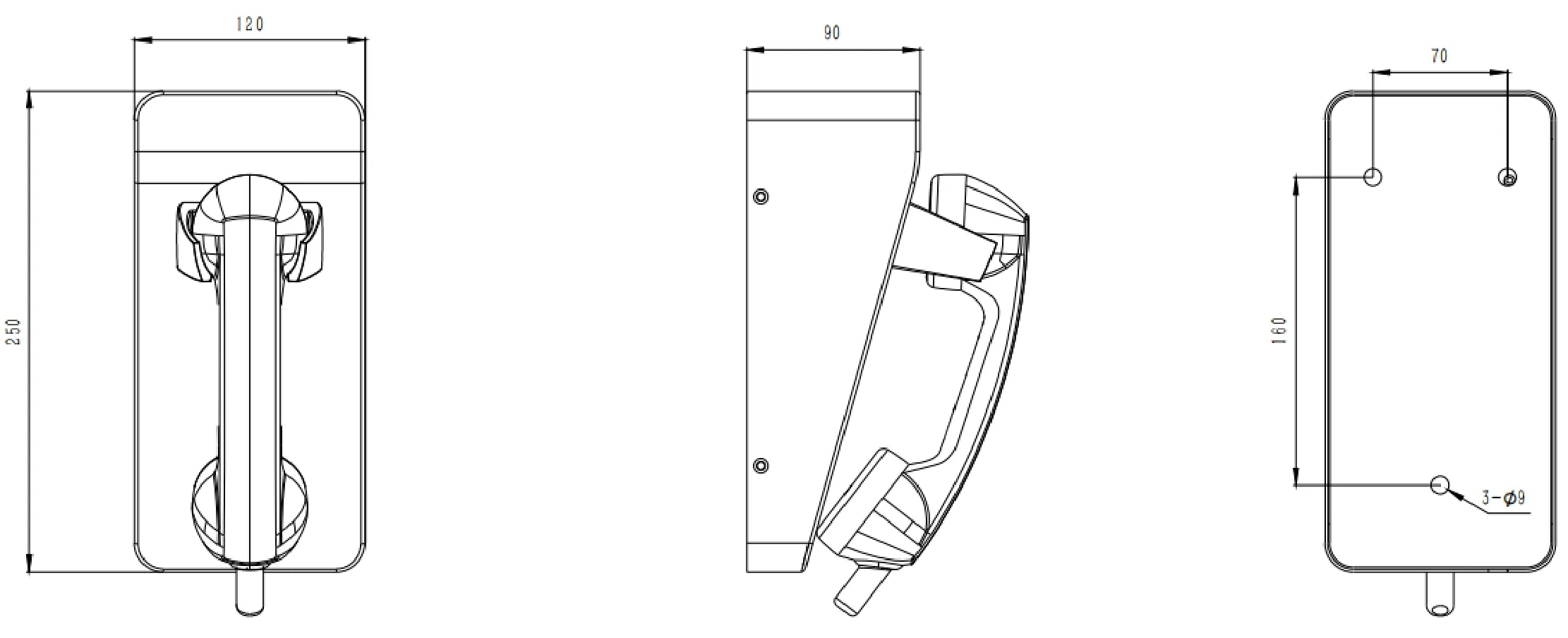 JR211-1B-SIP Dimensions