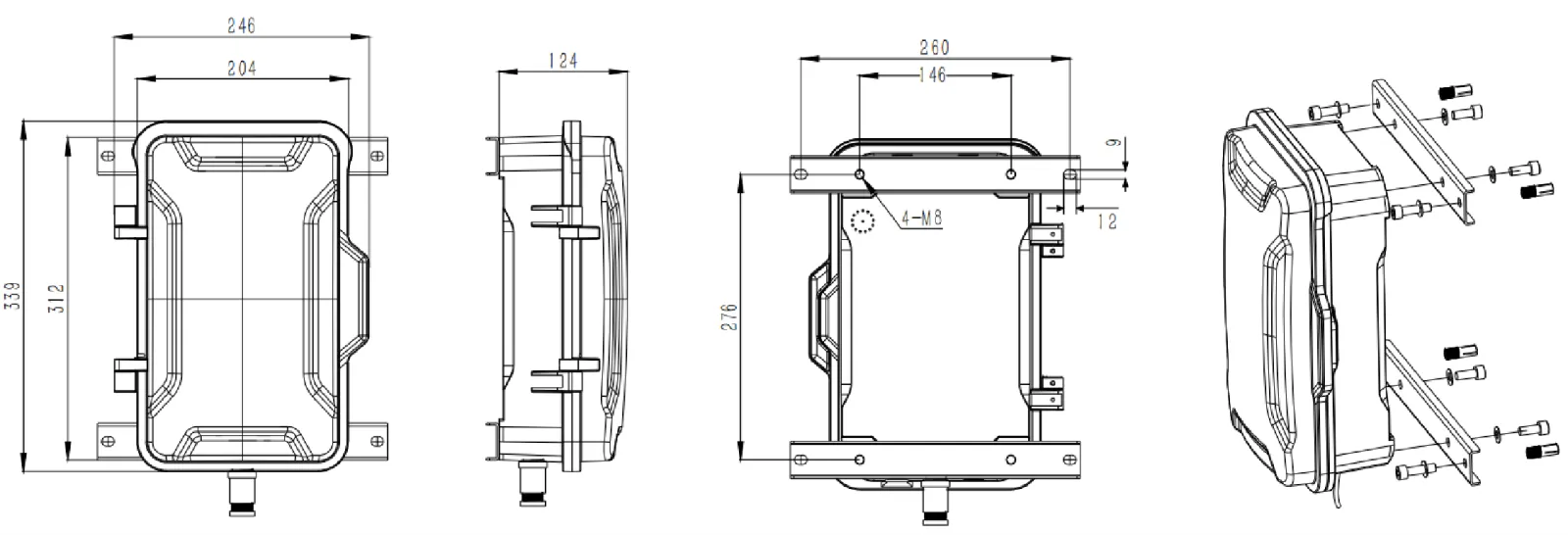 JREX106-A02-SIP Dimensions