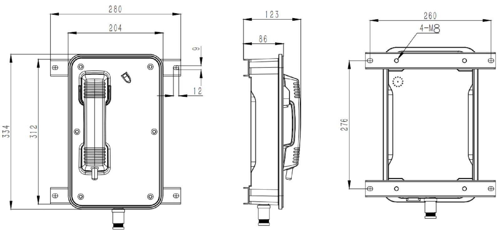 JREX106-A03-CB-SIP Dimensions