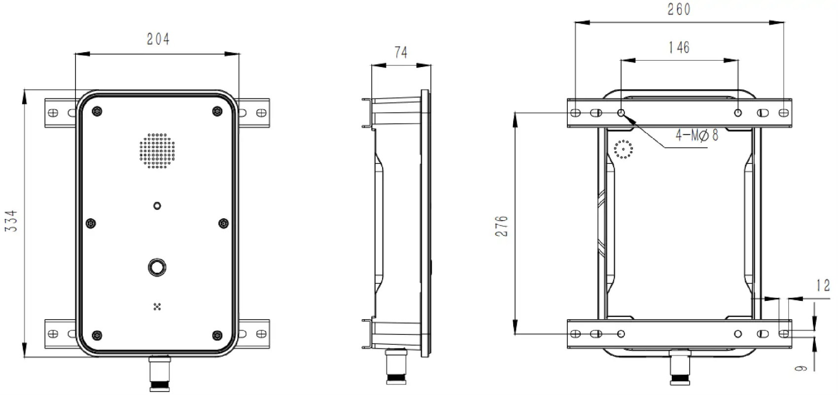 JREX106-A04-AL Dimensions
