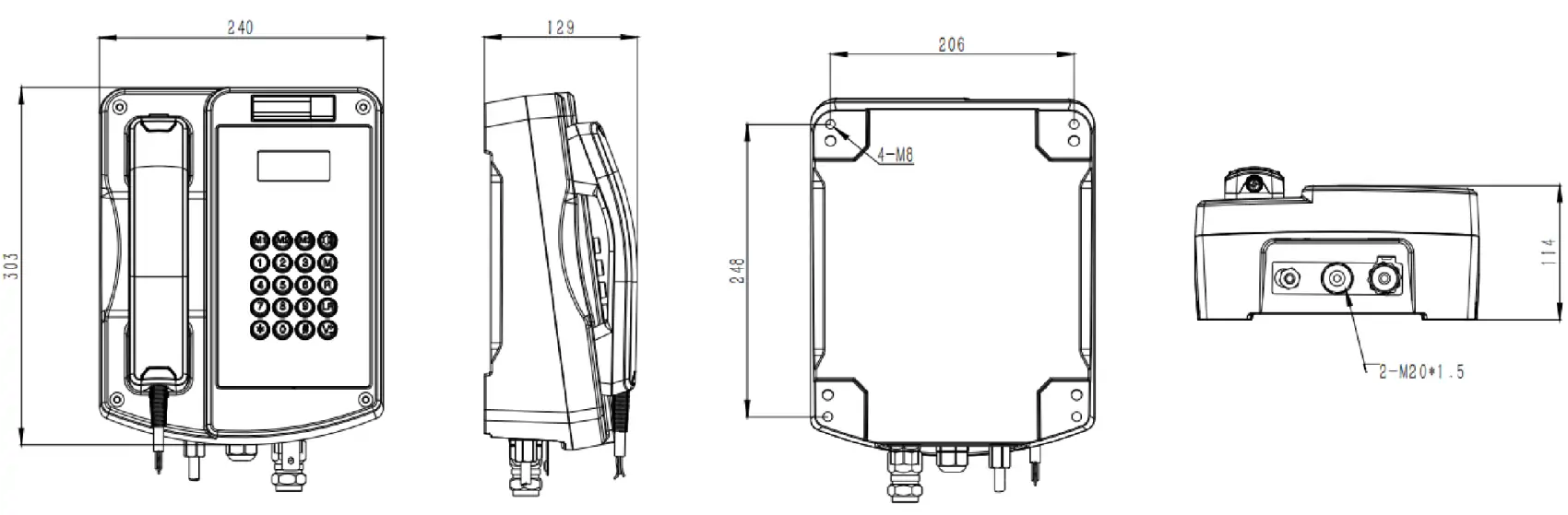 JREX106-AL Dimensions